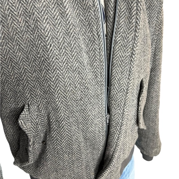 VTG Members Only Jacket Mens Large 40 Black Bomber Coat Full Zip Adult 90s Wool - Picture 5 of 15